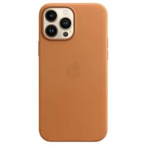 Leather Case with MagSafe iPhone 13 Pro Max (LUX copy) Golden Brown