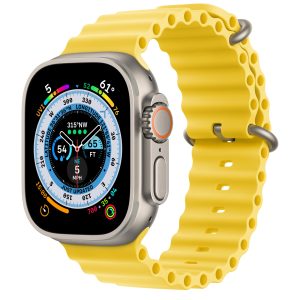 49mm MNHG3/MNH93 Apple Watch ULTRA Titanium Case with Yellow Ocean Band
