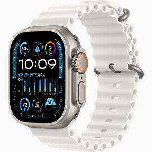 Watch ULTRA 2 Titanium Case with White Ocean Band