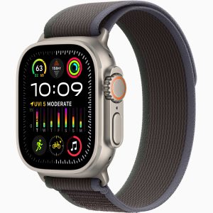 Apple Watch ULTRA 2 Titanium Case with Blue/Black Trail Loop