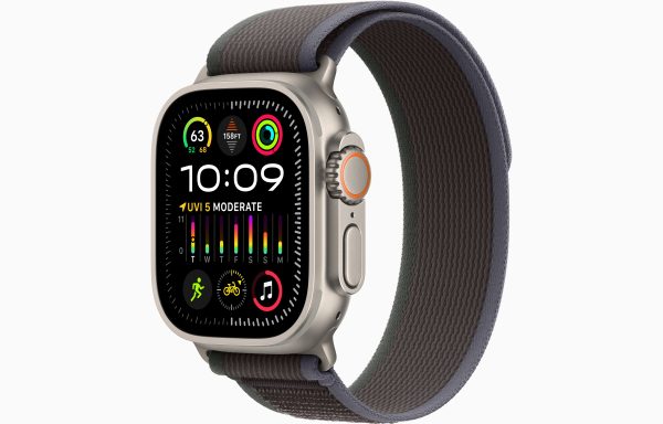 Apple Watch ULTRA 2 Titanium Case with Blue/Black Trail Loop